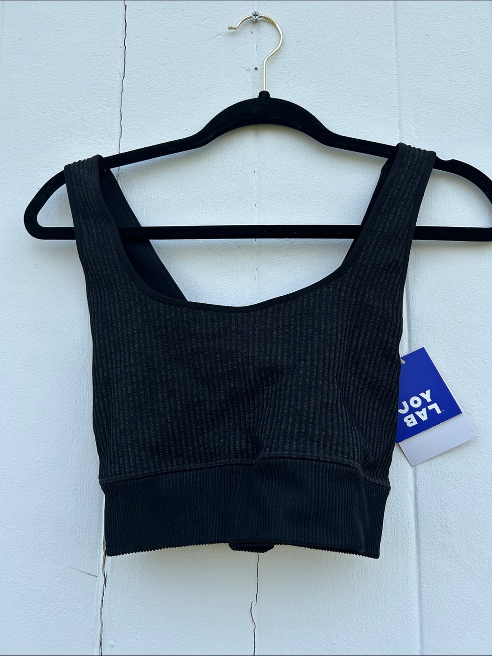 JoyLab Black Ribbed Seamless Bra - Picture 2 of 7